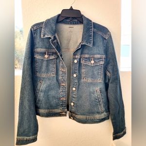 Women's Vintage Inspired Denim Trucker Jacket NWT size XL